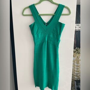 BEBE Green Bandage Dress Size Medium